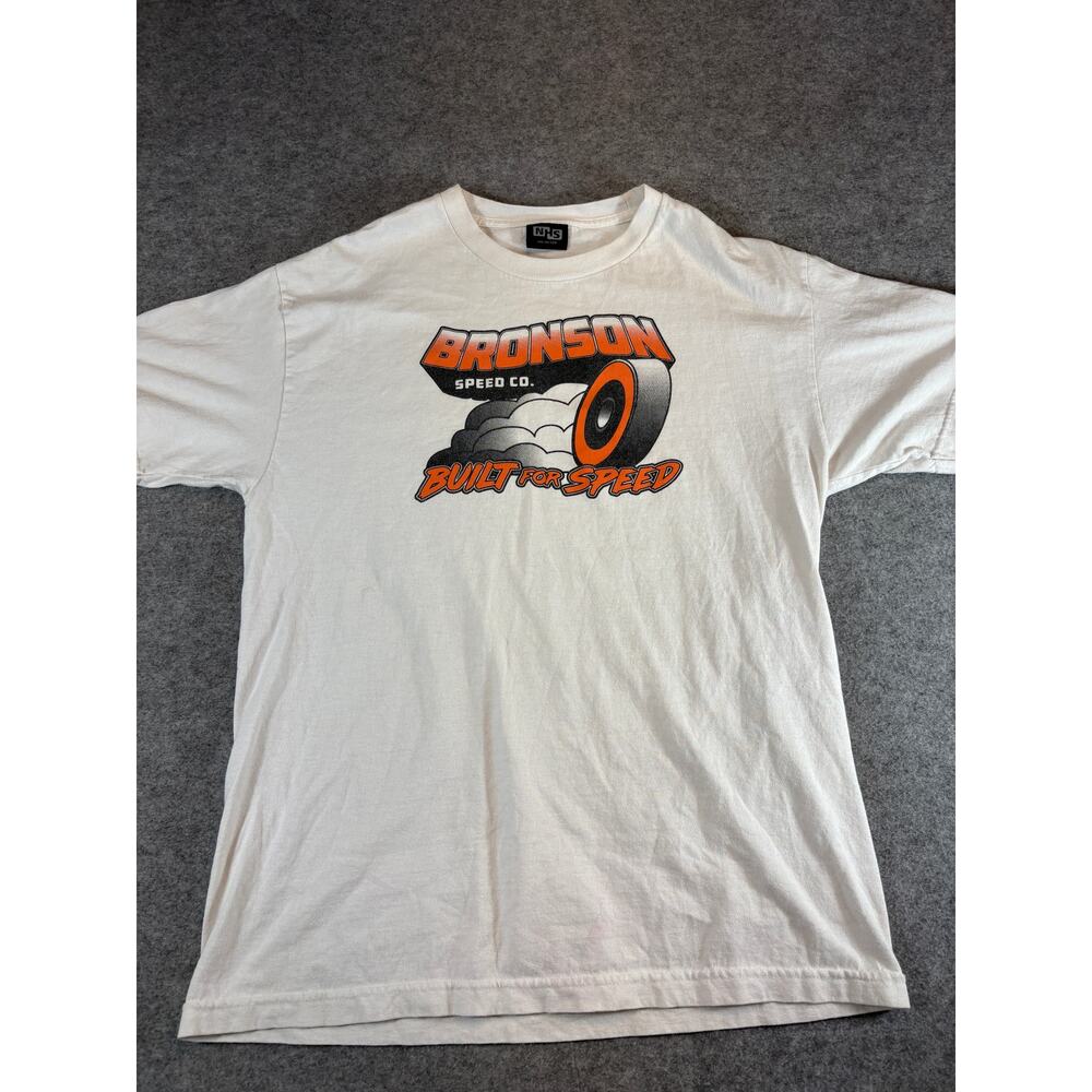 Vintage Y2K Bronson Speed Co. Built for Speed Graphic T Shirt Mens Large White